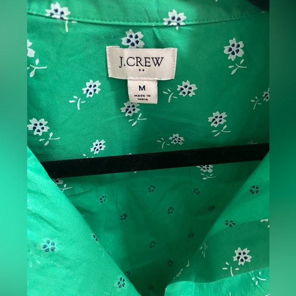 J. Crew Factory Tops J Crew Factory Green Sleeveless Button Down